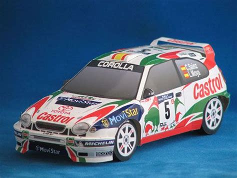 Toyota Corolla Wrc Paper Model Paperized Crafts Paper Models