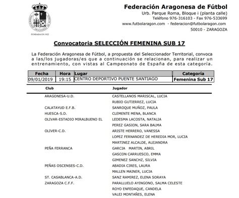 3 jugadoras del club convocadas por la selección sub 17 aragonesa