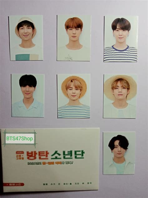 Bts Seasons Greetings Double Sided Id Pictures Set Hobbies Toys