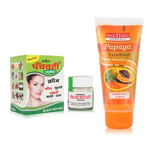 Buy Panchvatinbsp Herbals Acne Cream 10 Gm Yellow Papaya Face Wash 60 Ml Combo I Subsides