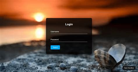 simple login form codesandbox
