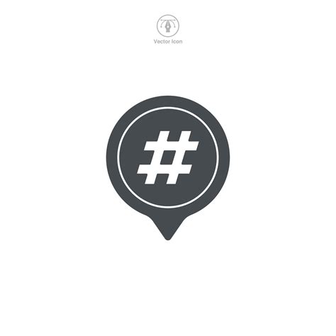 hashtag icono vector representación enfatizando social medios de