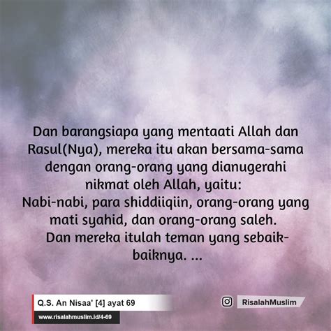 Surat An Nisa Ayat 69 Beserta Artinya 45 Koleksi Gambar