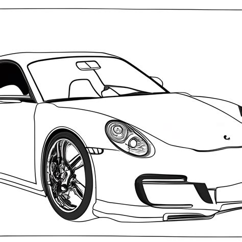 Dibujo De Porsche Para Colorear Creative Fabrica