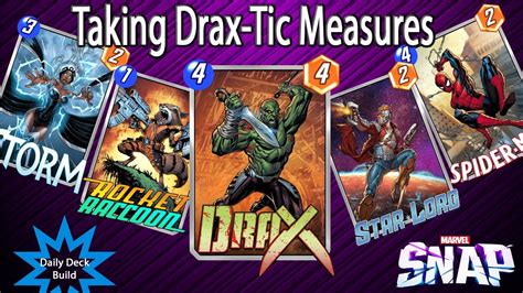 Taking Drax Tic Measures Lane Control Deck Marvel Snap Gameplay