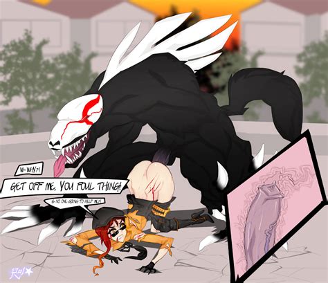 Rule 34 Angry Ass Beowolf Rwby Big Dom Small Sub Blood Cap Clothed