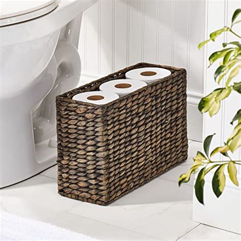 Mdesign Rustic Farmhouse Panier Porte Papier Toilette En Jacinthe