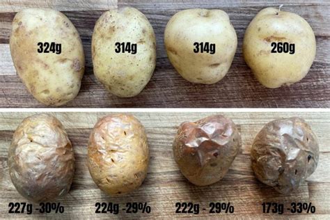 Baked Potato Weights And Conversions In Charts Weigh School