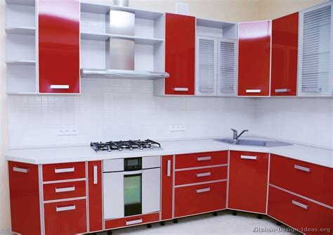 Red Kitchen Designs Photo Gallery