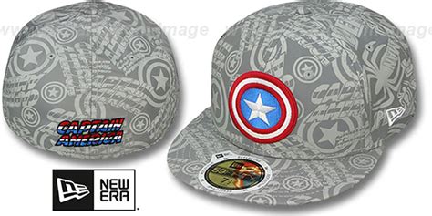 Marvel Captain America Comic Reflect Fitted Hat By New Era