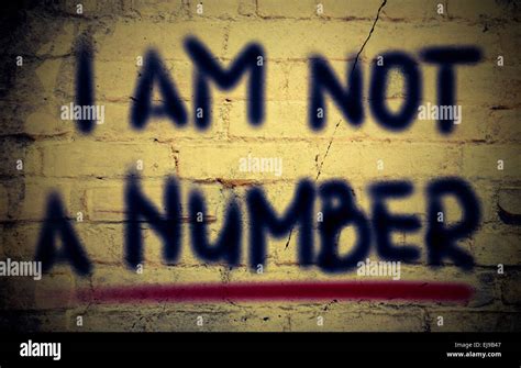 I Am Not A Number Concept Stock Photo - Alamy