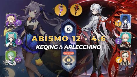 Abismo 12 Da 4 6 Keqing Aggravate And Arlecchino Vaporize Genshin Impact Spiral Abyss Gameplay