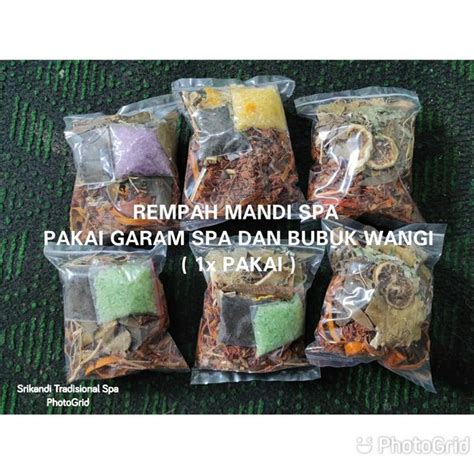 Jual 1x Pakai Rempah Mandi Spa Komplit Pakai Garam Dan Bubuk Wangi