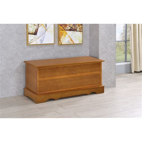 Coaster Finlay Traditional Cedar Chest With Flip Open Storage Honey
