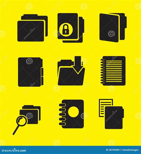 Iconos Del Fichero Ilustración Del Vector Ilustración De Elemento