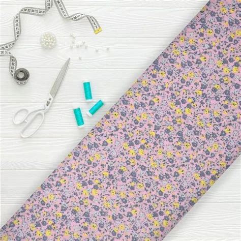 Light Purple Digital Printed Cotton Fabric Gsm 125gsm At ₹ 119meter