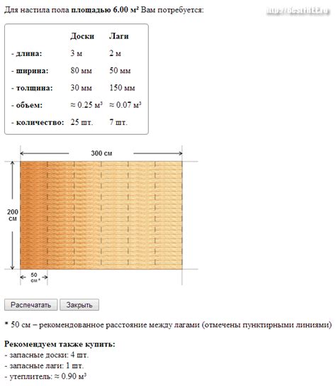 Калькулятор стоимости доски
