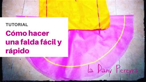 Tutorial Cómo hacer una pollera fácil y rápido en casa YouTube