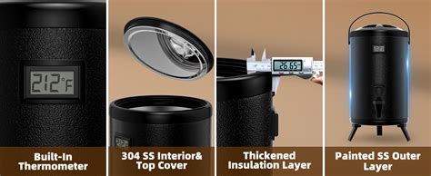 Insulated Beverage Dispenser L Gallon Thermal Hot Beverage Dispenser Hot And Cold Drink