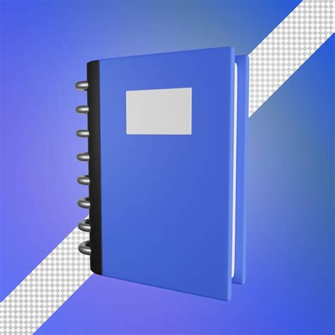 Ilustração 3d Do Caderno Psd Premium