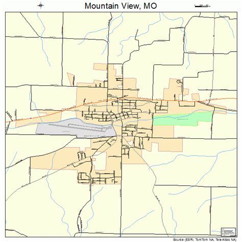 Mountain View Missouri Street Map 2950438