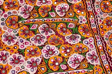 Ahir Tribe Traditional And Multi Colors Homemade Embroidery Arts Close