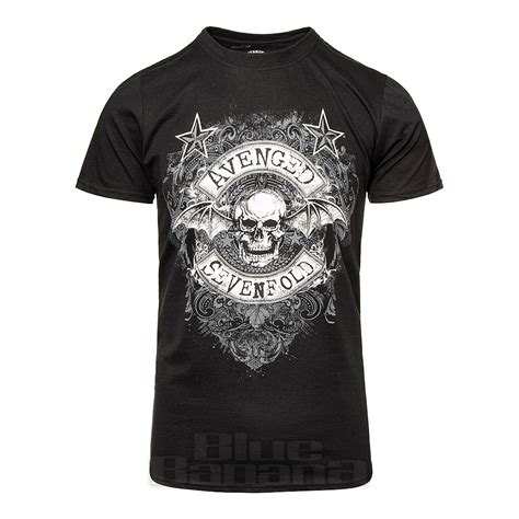 Avenged Sevenfold Star Flourish T Shirt A7x Metal Band Tee