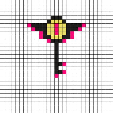 Hazbin Hotel Key (With Pink) Perler Bead Pattern | Bead Sprites | Misc ...