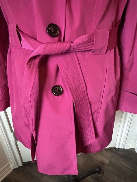 London Fog Trench Rain Coat Size Xl Pink Ebay