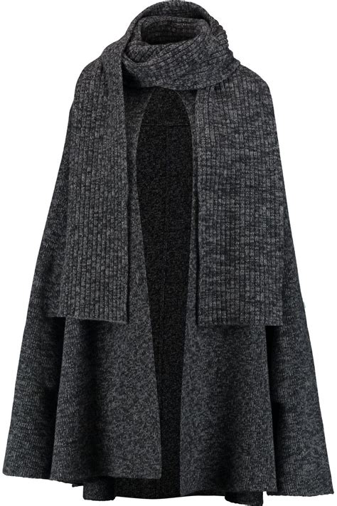 Michael Kors Jaspe Wool And Cashmere Blend Cape Michaelkors Cloth Cape