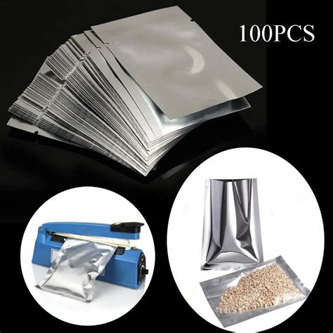 Pcs Heat Seal Aluminium Foil Bags Vacuum Sealer Pouches Food Grade