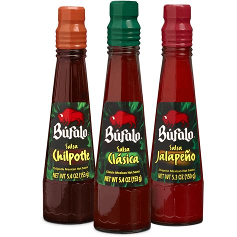 Set Bufalo Salsa Clasica Mexican Hot Sauce Oz Pack Of 3 51 OFF
