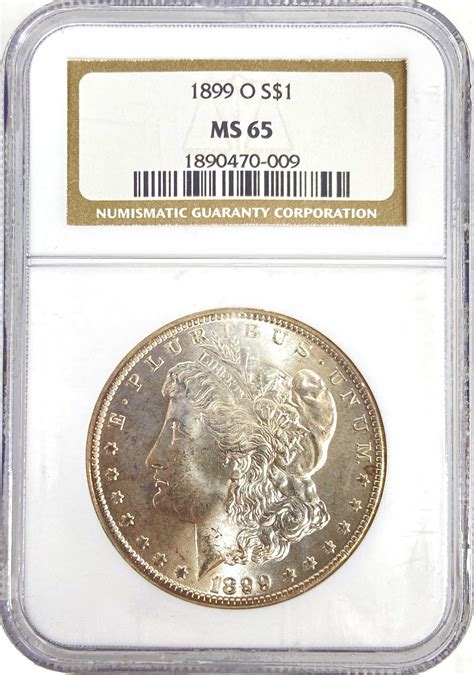 Lot 1899 O Morgan Silver Dollar Ms 65