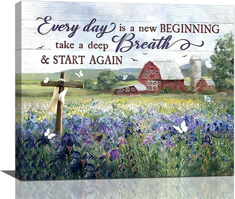 Amazon Farmhouse Christian Wall Art Rustic Country Barn Pictures