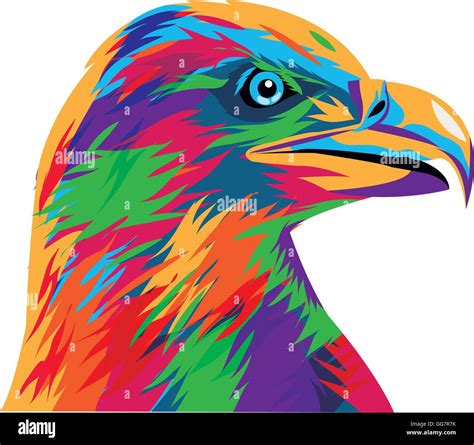 colorful eagle drawing icon Stock Vector Image & Art - Alamy