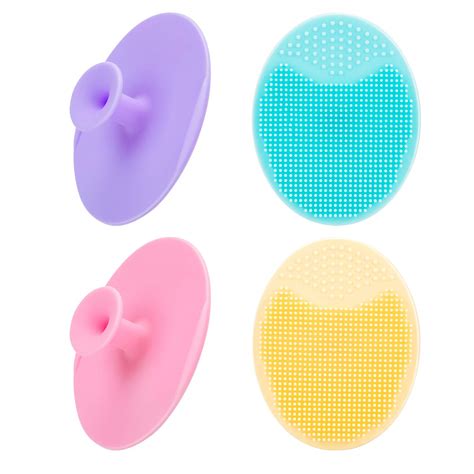 4 Pack Face Scrubberjexcull Soft Silicone Facial Cleansing Brush Face Exfoliator