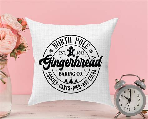 Gingerbread Svg North Pole Gingerbread Baking Co Svg Etsy