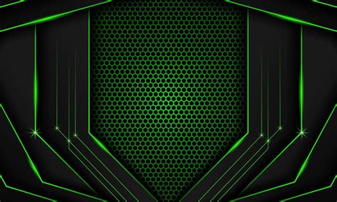 Abstract dark green Futuristic Gaming Background with hexagon pattern,dark green geometric ...