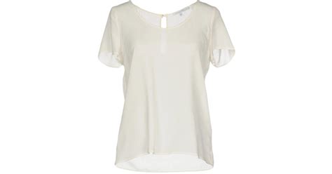 Patrizia Pepe Silk Blouse In White Lyst