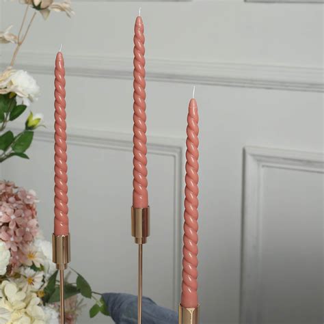 Dark Nude Long Burn Taper Candles Pack