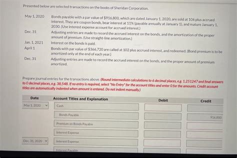 Solved Presented Below Are Selected Transactions On The Chegg