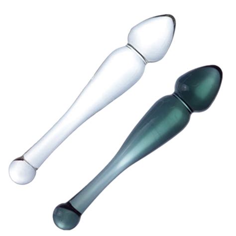 Pyrex Glass Dildo Fake Penis Dick Crystal Anal Bead Butt Plug