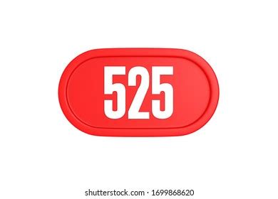 Number 525 3d Sign Red Color Stock Illustration 1699868620 | Shutterstock