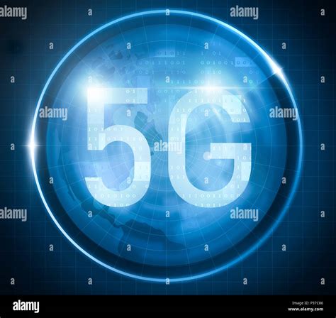 5g Symbol On Digital Background Stock Photo Alamy