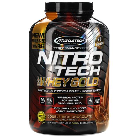 Muscletech Nitro Tech Whey Gold Double Rich Chocolate Lbs