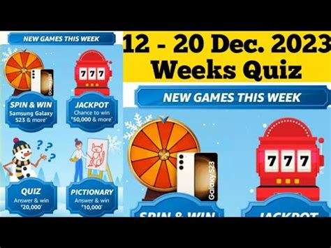 Amazon New Games This Week Quiz Answers Today L Amazon Winter Edition