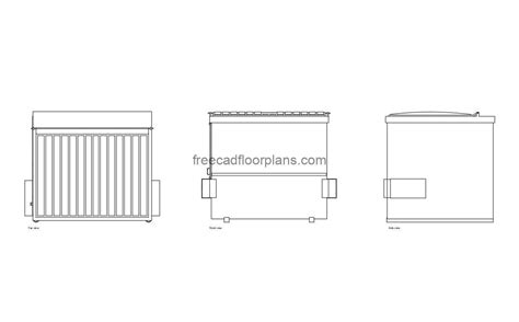 8 Yard Dumpster Free Cad Drawings