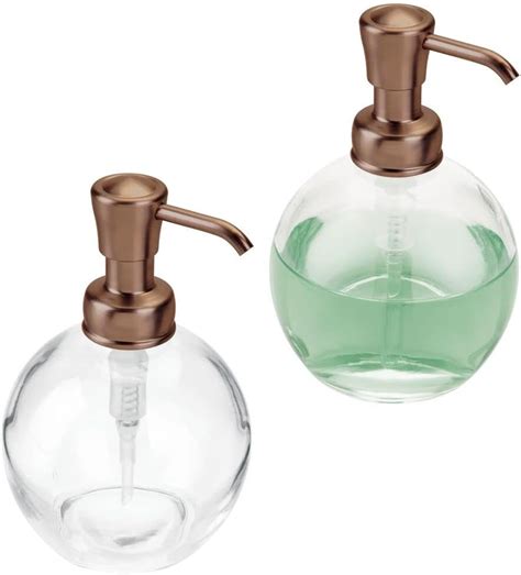 Mdesign Set Of Refillable Soap Dispenser Liquid Soap Dispenser