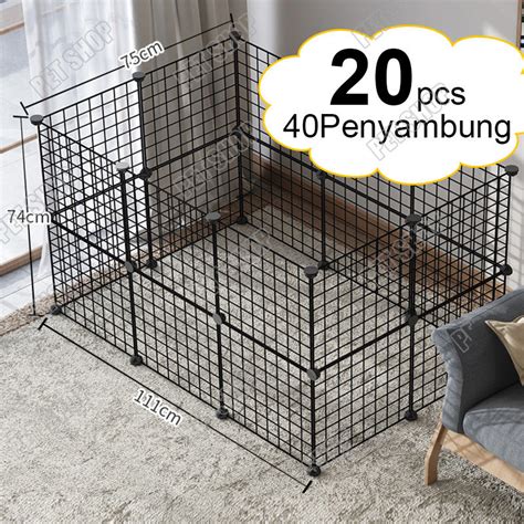 Kandang Kucing Pagar Kucing Kandang Anjing Pet Cage Pagar Besi DIY