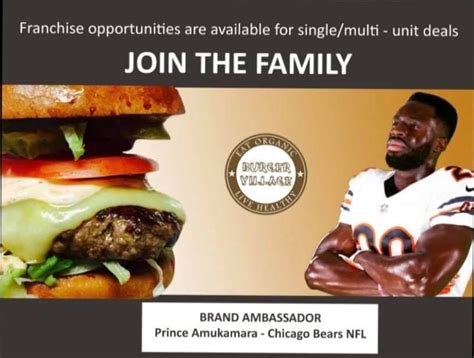 Burger Village Signs With NFL Star Prince Amukamara Of The Chicago Bears As Brand Ambassador ...